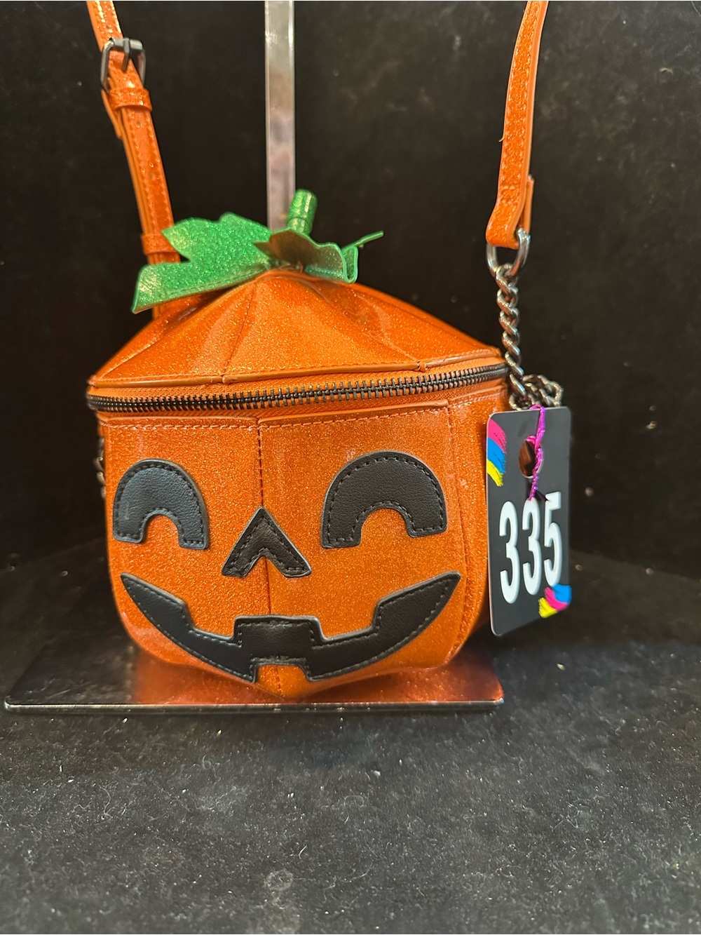 Fine by Me #335 Pumpkin Crossbody Bag - Orange Jack-O'-Lantern